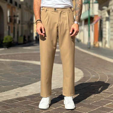 Pantalone gamba larga cammello - FLAG STORE